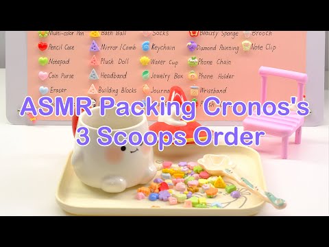 【Litebord Lucky Scoops】ASMR Packing Cronos's 3 Scoops Order