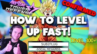 HOW TO LEVEL UP FAST IN ALL STAR TOWER DEFENSE - BEGINNER