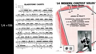 Gladstone Cadets by John Pratt  Rudimental Play Along with Rick Series