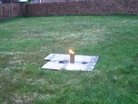 Smoke bomb in the garden