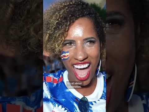 Video Thumbnail: Cape Verde fans cheer after team held Uruguay to 2-2 draw