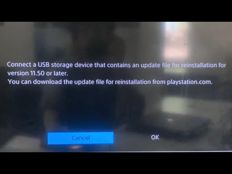Connect a USB storage device that contains an update file for reinstallation-PS4 Update Problem fix