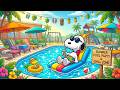 Poolside Chill Jazz With Snoopy Woodstock ️ Background Music For Focus Happy Summer Vibes