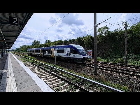 NEB Talent BR 643 in full acceleration from Berlin Hohenschönhausen to Oranienburg - Fly-by -