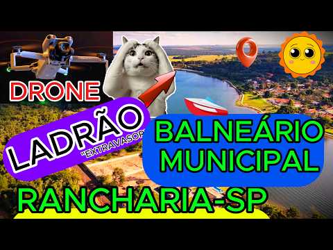 DRONE/Rancharia-SP/Balneário Municipal/Espelho d'água azul/natureza, preservação nativa...