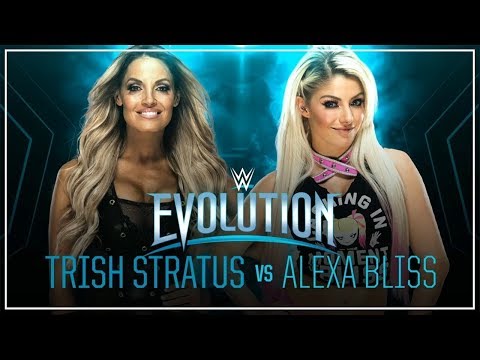 WWE Evolution 2018 Trish Stratus vs  Alexa Bliss   Official Match Card