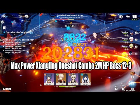 Max Power Xiangling Yelan Oneshot Combo 2M HP Boss 2.7 12-3 - When You Don't Need a Real DPS