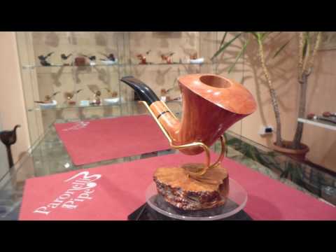 Brand new briar pipe PARONELLI half bent handmade -  eBay item number: 182449607494
