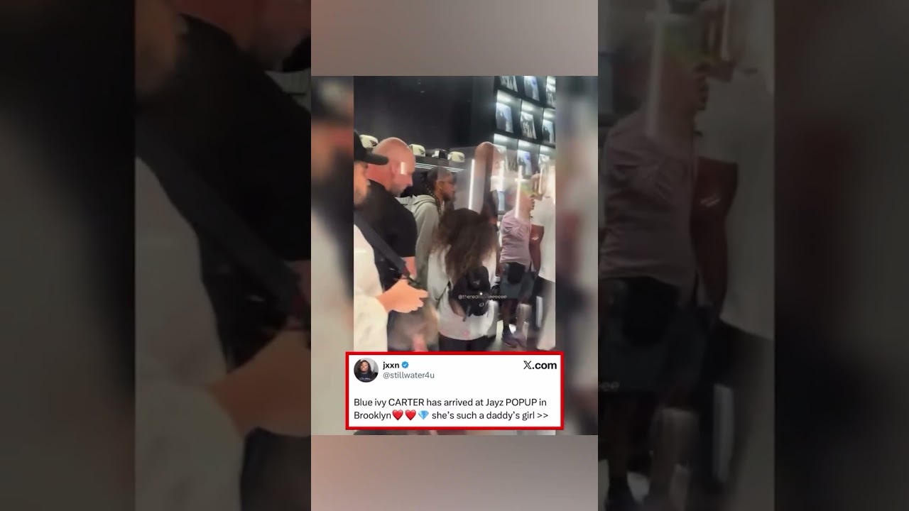 Blue Ivy Supports Her Dad At Jay-Z's Pop-Up In NYC
