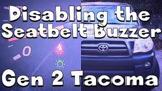 How To Turn OFF the ANNOYING SEATBELT BEEPER // 2nd Generation Toyota Tacoma style!