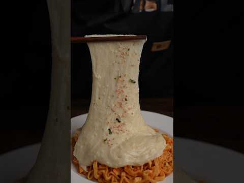 Spicy Ramen Hack with Pringles and Mozzarella Cheese ASMR Cooking