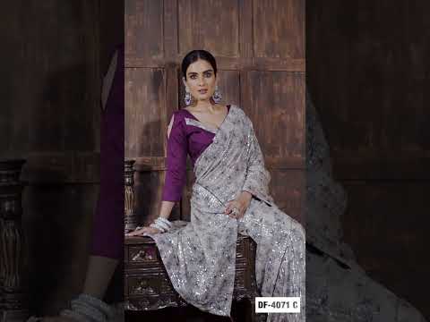 VE DF-4071 Export Quality Fine Yard Wholesale Designer Saree Catalog – product video thumbnail