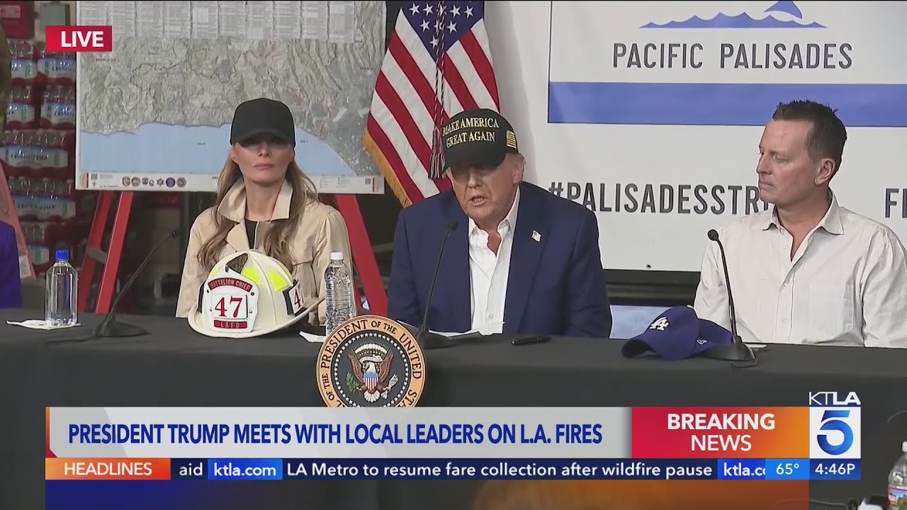 President Trump discusses wildfire recovery efforts with L.A. area leaders