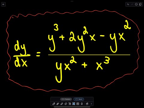 Change of Variables / Homogeneous Differential Equation - Example 4