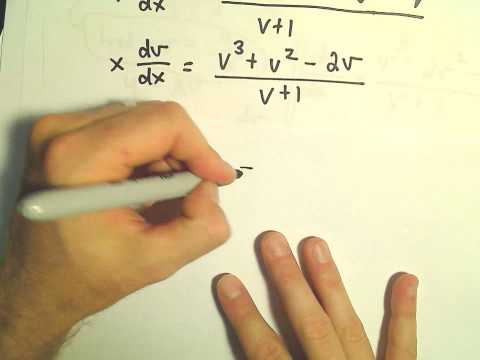Change of Variables / Homogeneous Differential Equation - Example 4