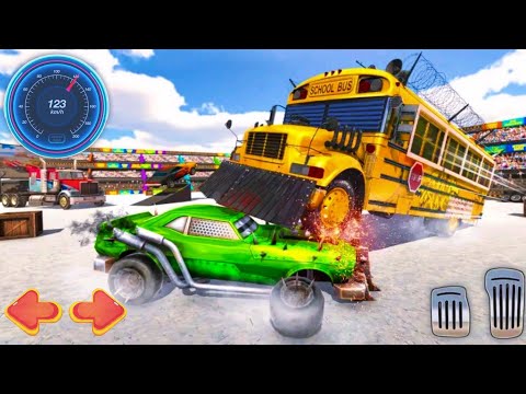 Monster Truck Derby Crash - Racing Demolish School Bus - Android Gameplay #2