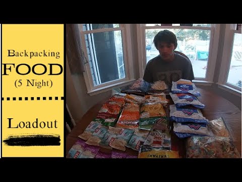 Backpacking FOOD LOADOUT (All Our food for 5 Nights in the Backcountry)