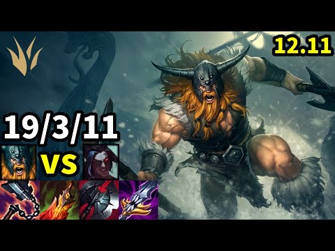 Olaf Jungle vs Kayn - EUW Master | Patch 12.11