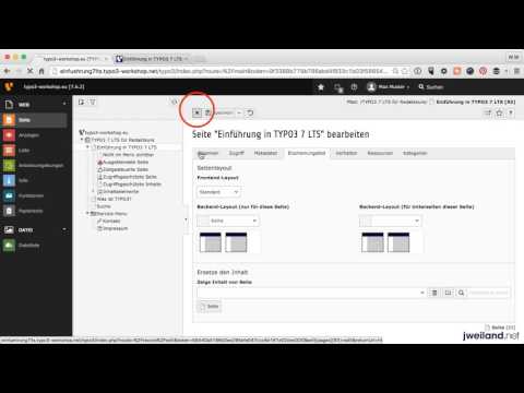 Teil 6: Die Seiteneigenschaften (TYPO3 7 LTS für Redakteure)