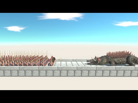 SKY BRIDGE SPARTAN ARMY vs MODDED UNITS - Animal Revolt Battle Simulator