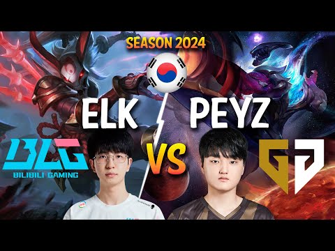 BLG Elk vs GEN Peyz - Elk KALISTA vs Peyz VARUS ADC - Patch 14.5 KR Ranked CHALLENGER | lolrec
