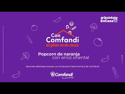 Popcorn de naranja con arroz oriental