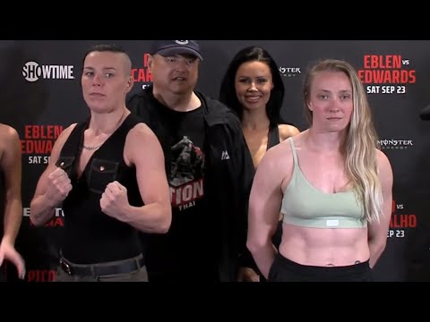 Sinead Kavanagh vs. Sara Collins - Weigh-in Face-Off - (Bellator 299: Eblen vs. Edwards) - /r/WMMA