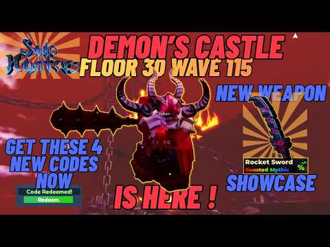 Roblox Best Game Series | Solo Hunters | How to Beat demon's castle easily | New Codes | New Weapon