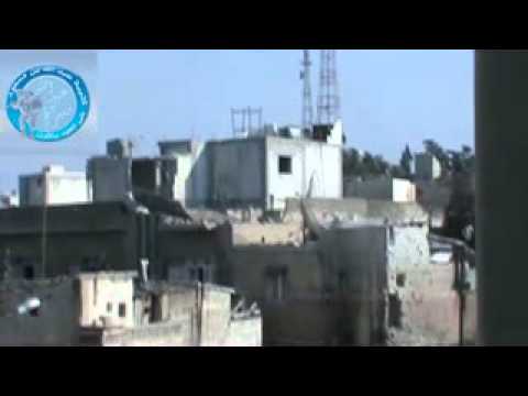 استهداف تمركز قوات النظام على مداخل حي باب هود في مدينة حمص بواسطة رشاش دوشكا من قبل كتيبة عبدالله بن مسعود