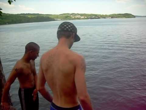 dro JUMPING PAST ROCKS OFF A CLIFF