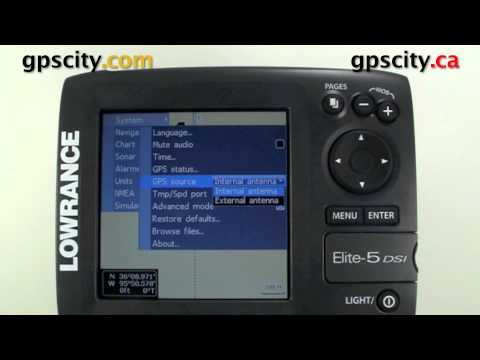 Lowrance Elite 5 DSI Manual - Setting the GPS Source