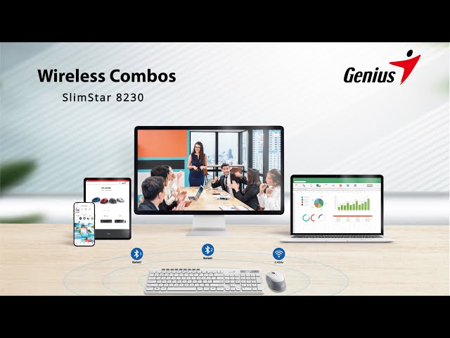 teclado___mouse_wireless_genius_slimstar_8230_black_dual_bt_2_4ghz - Miniatura 5