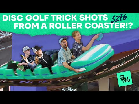 Disc Golf from a ROLLERCOASTER at Mall of America!! | Jomez Putting Game