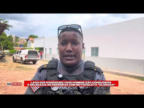LAGO DOS RODRIGUES | DOIS HOMENS SÃO CONDUZIDOS À DELEGACIA DE PEDREIRAS COM MOTOCICLETA CLONADA