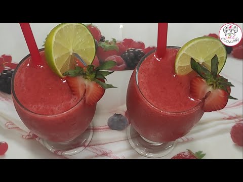 🍓🍋🍷 Strawberry Slushie | Strawberry Slush | Summer Special Strawberry Drink | By Yes I Like Cooking