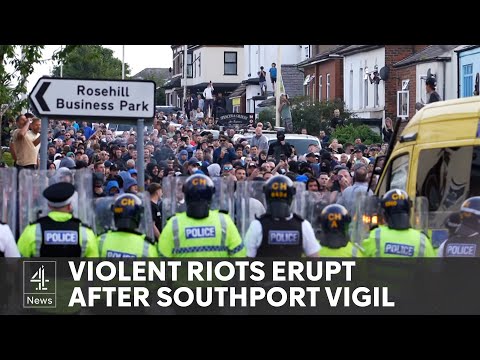 Police injured in Southport riots after stabbing of children