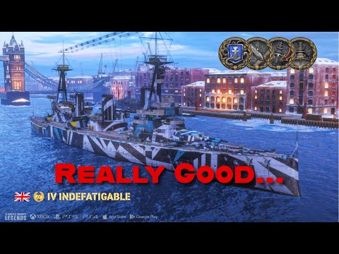 HMS Indefatigable - British superiority at tier 4 in World of Warships Legends