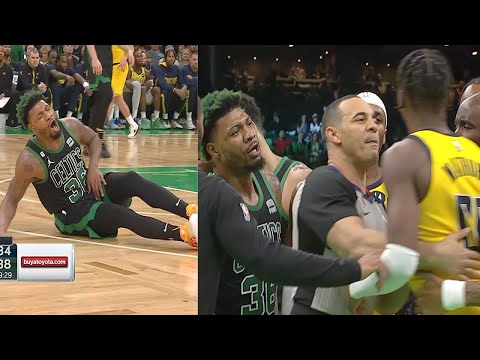 Marcus Smart Gets Hit Below The Belt Then Tries To Fight Bennedict Mathurin 😱🫣!!!