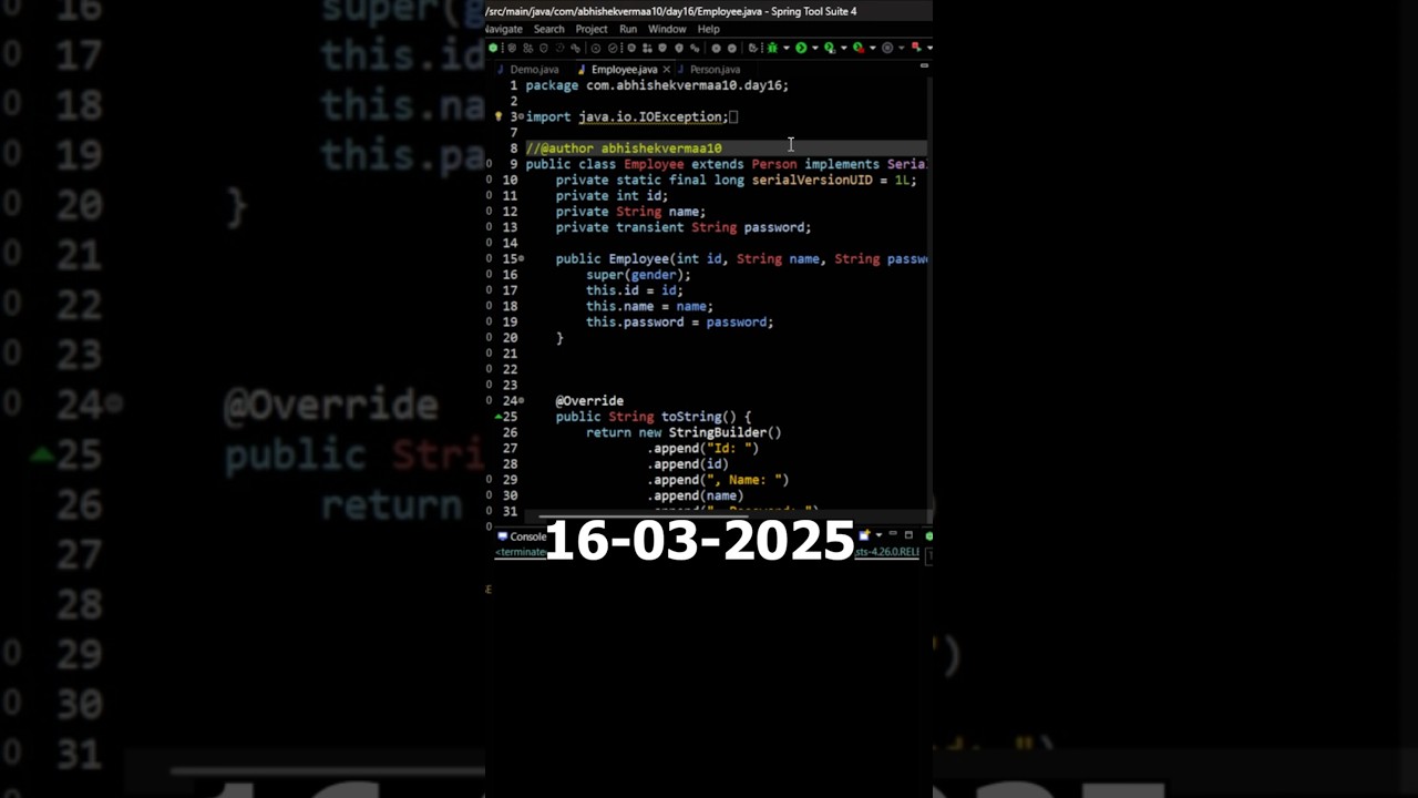 Day-75: How Inheritance impacts Serialization in Java #shorts #java