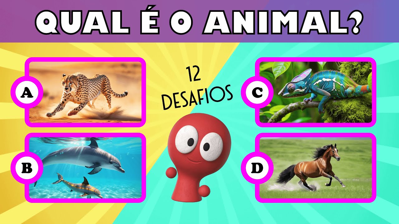 🐾🕒 ADIVINHE O ANIMAL EM 3 SEGS | Desafio de Animais | Só 3% vão acertar todos