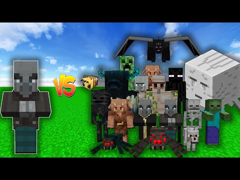 GOLEM | Vindicator vs Every mob in Minecraft (Java  Edition) - Minecraft 1.19 Evoker vs All Mobs