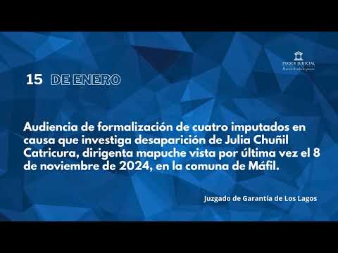 (1ª parte) Formalización de cuatro imputados en causa que investiga desaparición de Julia Chuñil