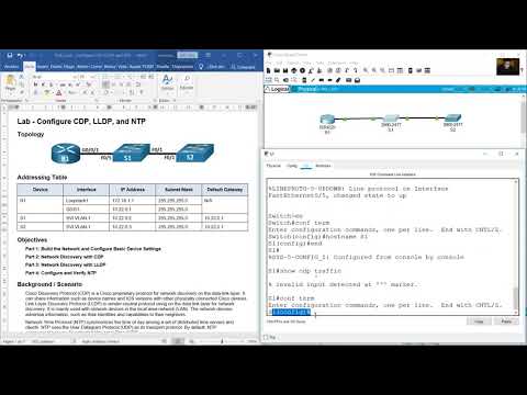 10.8.2 Lab - Configure CDP, LLDP, and NTP