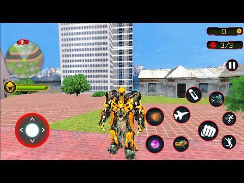 Flying Helicopter Robot Car Transform Shooting War - Android Gameplay