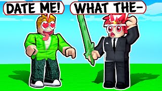 Guy Tries to ONLINE DATE ME!? (Roblox Bedwars)