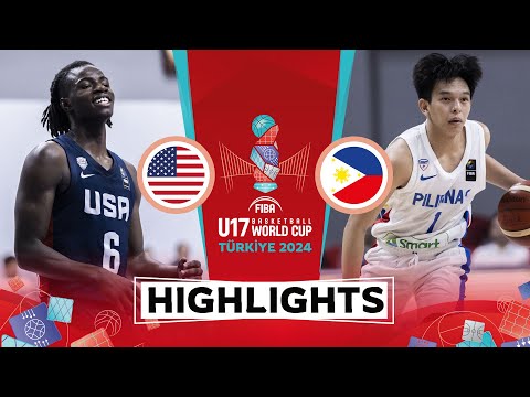 USA 🇺🇸 vs Philippines 🇵🇭 | Highlights | FIBA U17 Basketball World Cup 2024
