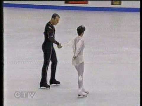 Abitbol-Bernadis 1999-2000 Grand Prix Final free program 1 (1st attempt) - Throw triple Axel attempt