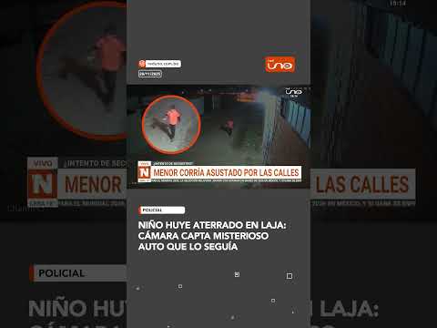 Niño huye aterrado en Laja: cámara capta misterioso auto que lo seguía