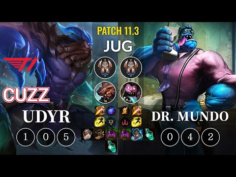 T1 Cuzz Udyr vs Dr. Mundo Jungle - KR Patch 11.3