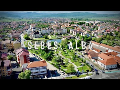 beautiful city park | Sebes 4K drone video